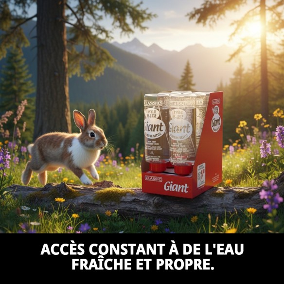 Abreuvoir pour rongeurs 1100ml - Eau fraîche sans goutte à goutte