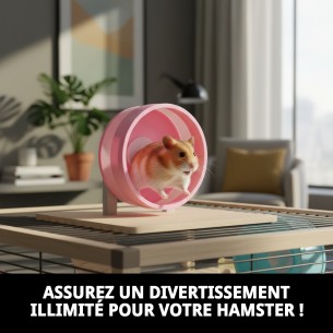 Roulette Hamster 14,5 cm Fermée - Amusement Sûr pour Votre Animal de Compagnie 2
