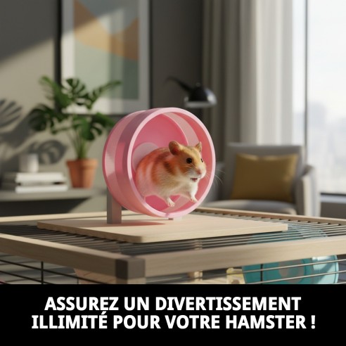 Roulette Hamster 14,5 cm Fermée - Amusement Sûr pour Votre Animal de Compagnie
