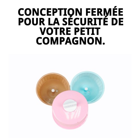 Roulette Hamster 14,5 cm Fermée - Amusement Sûr pour Votre Animal de Compagnie