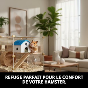 Maison en plastique pour hamster, idéale pour se reposer et jouer. 2