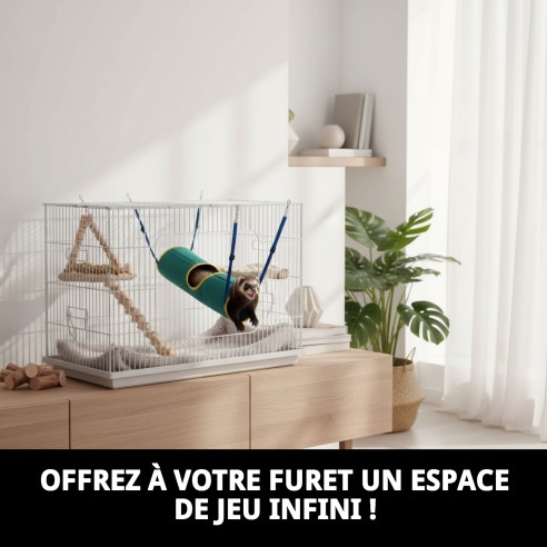 Tunnel Cage pour Furets - Accessoires Amusants et Sûrs