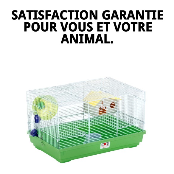 Cage pour hamster 1 étage - Compacte et démontable 47x30x27