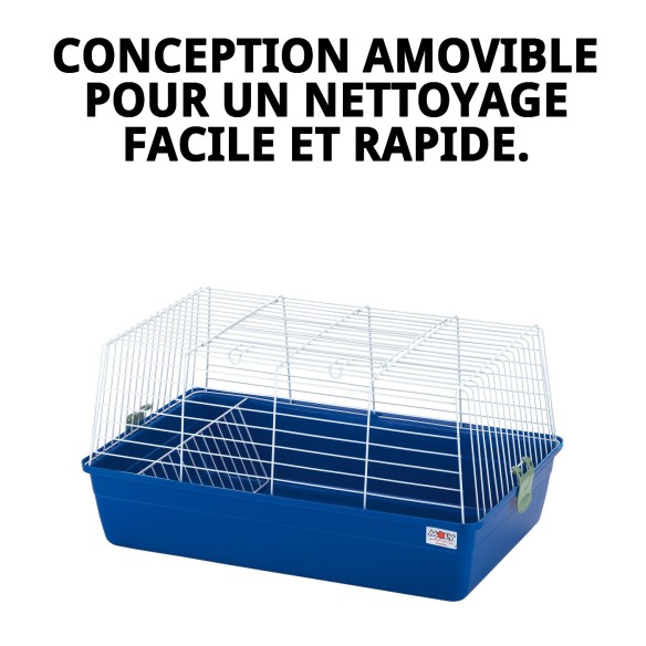 Cage à Cobaye N.1 Démontable 60 x 36 x 32 cm Idéale pour votre Animal de Compagnie