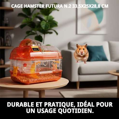 Cage à hamster Futura N.2 démontable 33,5x25x28,8 cm