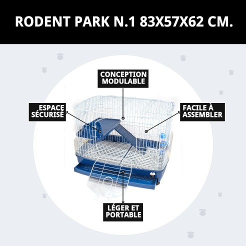 Parc Rongeurs N.1 : Cages Démontables 83x57x62 cm
