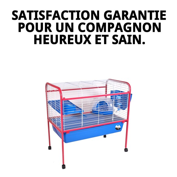 Cage pour Lapin Démontable 88x54x91 cm avec Pied