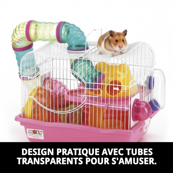 Cage H. Cathy Playland pour hamster : un foyer sûr et amusant.