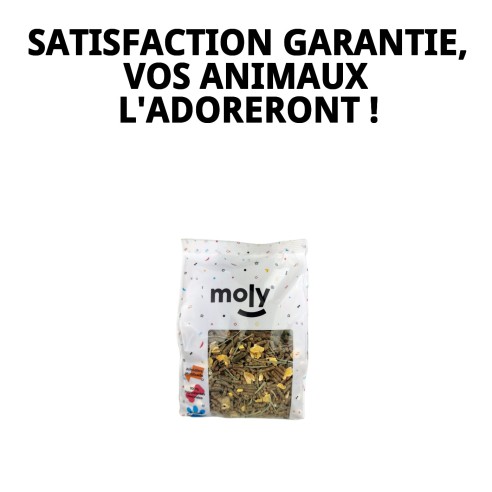 Aliment nutritif pour lapins et cobayes Moly 800g