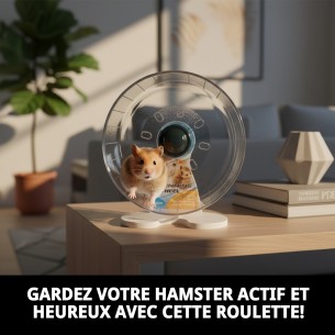 Roulette pour Hamster avec Support - Idéale pour Jouer et S'exercer 2