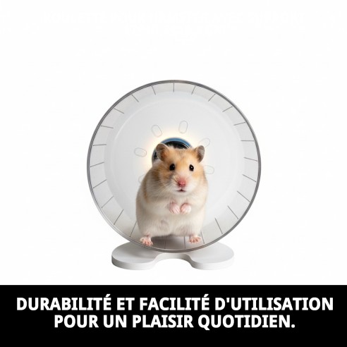 Roulette pour Hamster avec Support - Idéale pour Jouer et S'exercer