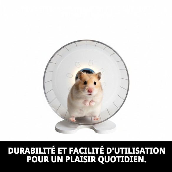Roulette pour Hamster avec Support - Idéale pour Jouer et S'exercer