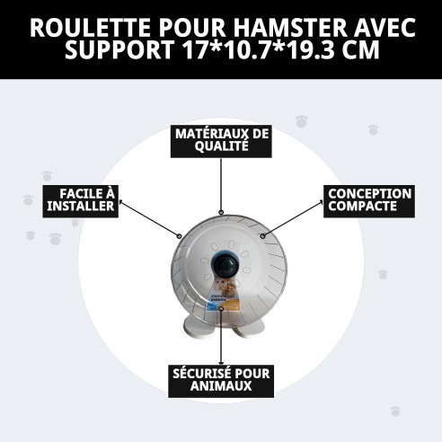 Roulette pour Hamster avec Support - Idéale pour Jouer et S'exercer
