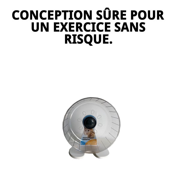 Roulette pour Hamster avec Support - Amusement Garanti 25x13 cm