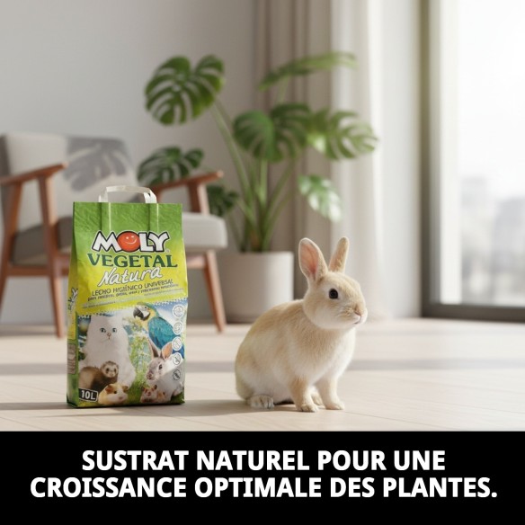 Moly Végétal Natura 10 Litres - Nutrition Naturelle pour Animaux de Compagnie