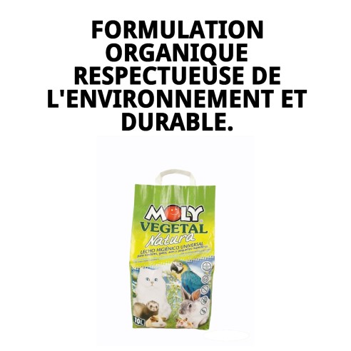 Moly Végétal Natura 10 Litres - Nutrition Naturelle pour Animaux de Compagnie