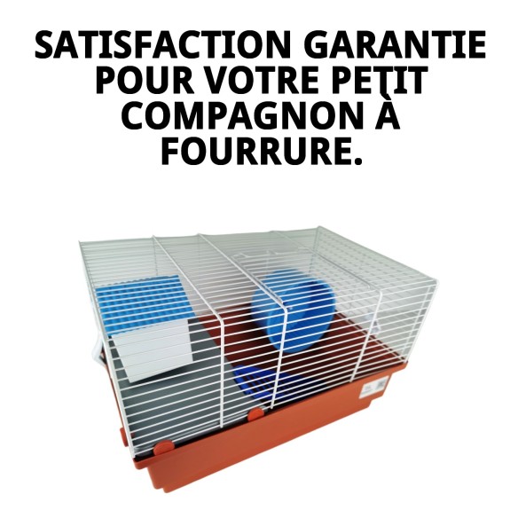 Cage pour hamster à 2 ÉTAGES avec maison et roue à tourner.