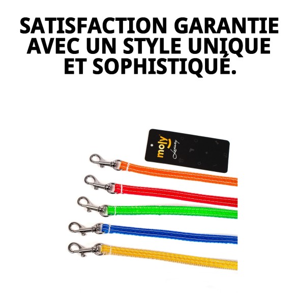 Correa en cuir Luxury Reflect 1,3x130 cm pour animaux de compagnie.