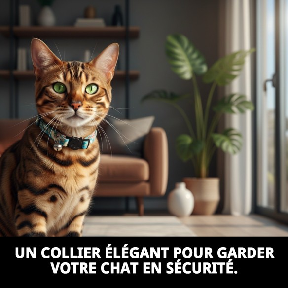 Collier pour Chat Spring Urban - Design avec Clochette Élégant
