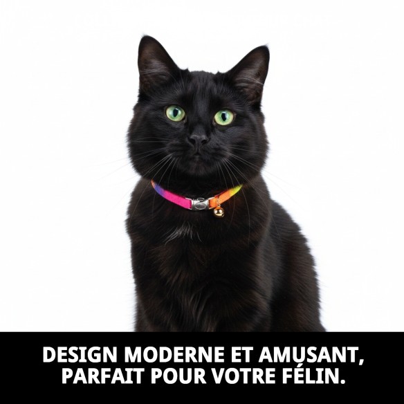 Collier pour chat fluorescent Moly : Sécurité et style