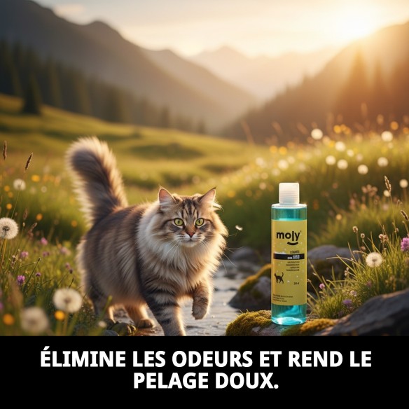 Shampooing Désodorisant pour Chats 250ml - Douceur et Brillance