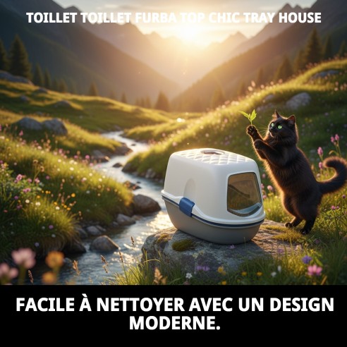 Casita Bandeja Toilet Furba Top Chic pour Animaux de Compagnie