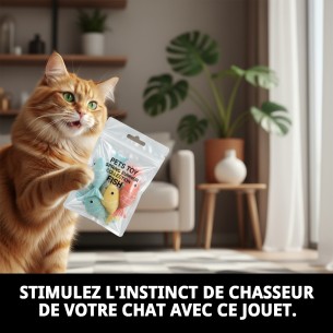 Jouet pour chats Printemps Été en forme de poisson 2