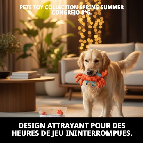 Jouet Crabe pour Chiens - Collection Printemps Été