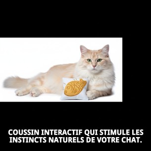 Coussin interactif pour chat avec de l'herbe à chat - Amusement garanti 2