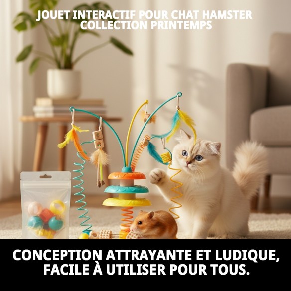 Jouet interactif pour chats et hamsters - Collection Printemps