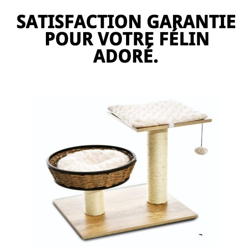 Griffoir en Osier et Bois Mod. Tokyo avec Repos 48 cm