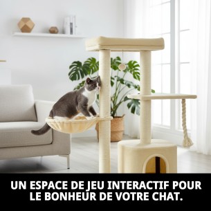 Griffoir pour chat Arbre interactif High Design 121 cm 2