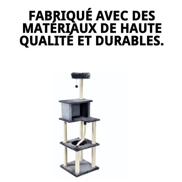 Arbre à chat interactif extra haut - Repos idéal