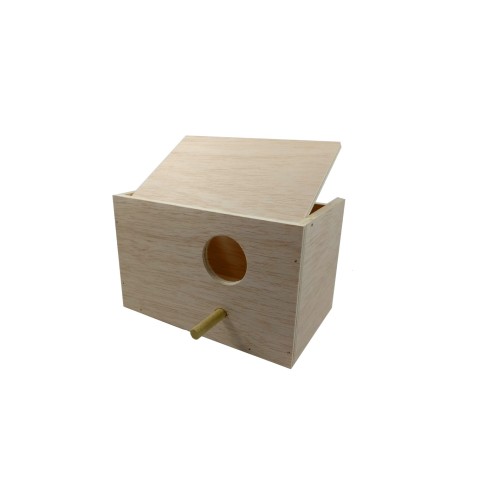 Nid d'Agapornis Horizontal en Bois - Confort pour vos oiseaux