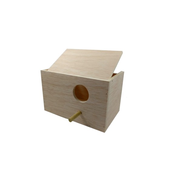 Nid d'Agapornis Horizontal en Bois - Confort pour vos oiseaux