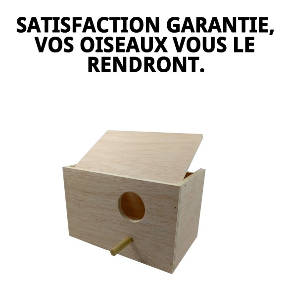 Nid d'Agapornis Horizontal en Bois - Confort pour vos oiseaux