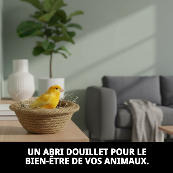 Nid en Jute 9 cm pour Animaux de Compagnie - Confort Naturel
