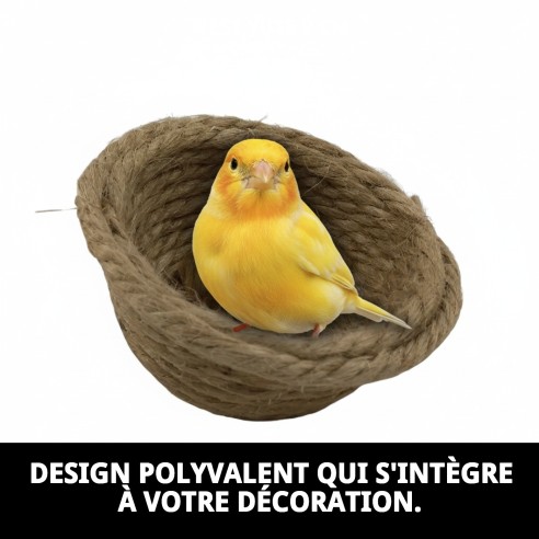 Nid en Jute 9 cm pour Animaux de Compagnie - Confort Naturel