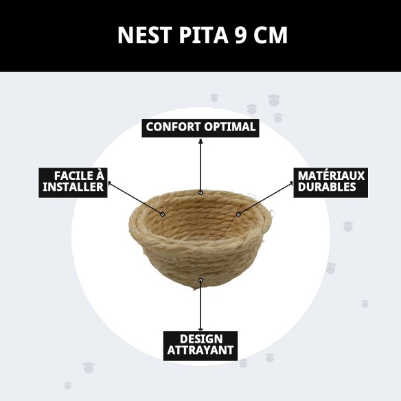 Nid Pita 9 cm : Confort et Style pour votre Animal de Compagnie