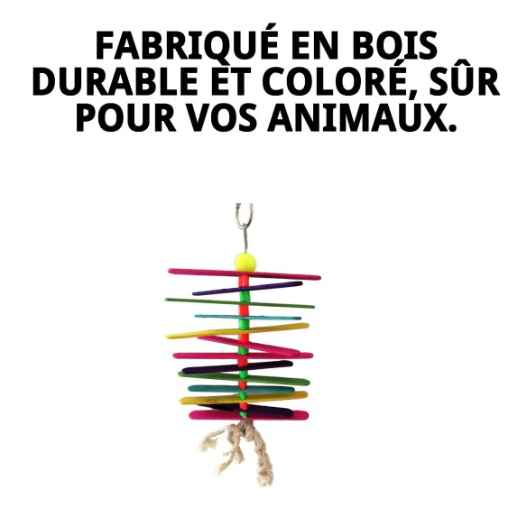 Jouet interactif pour oiseaux avec son et couleurs vives