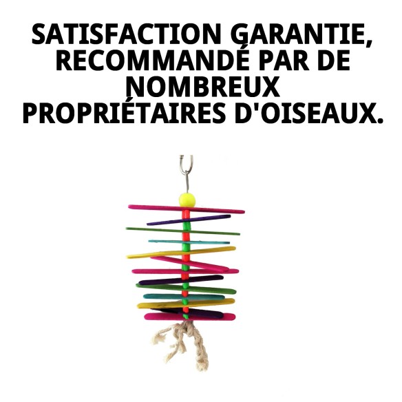 Jouet interactif pour oiseaux avec son et couleurs vives