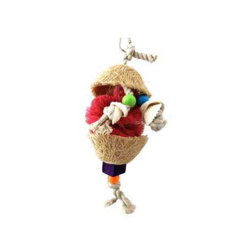 Jouet interactif en fibres naturelles pour oiseaux 15x9