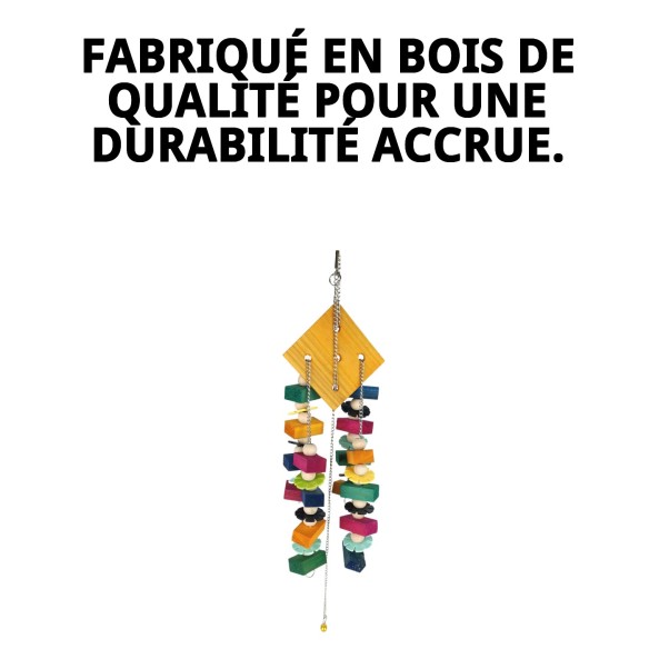 Jouet interactif pour oiseaux : tour avec son