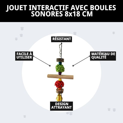 Jouet interactif avec son pour animaux de compagnie 8x18 cm