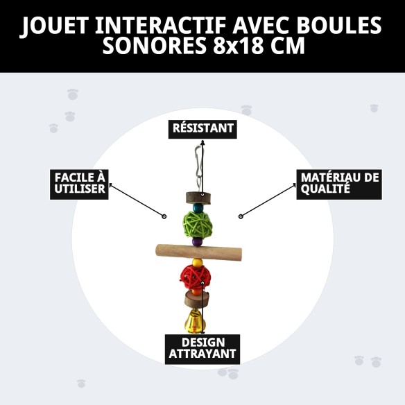 Jouet interactif avec son pour animaux de compagnie 8x18 cm
