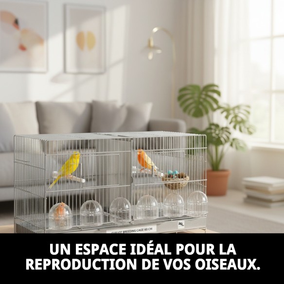 Jaulón de Cría Guillot 60 cm : Confort et Style pour Animaux de Compagnie