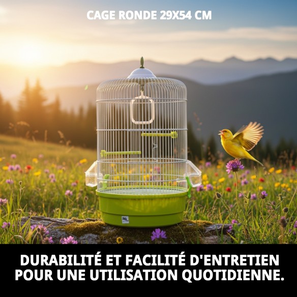 Cage Ronde 29x54 cm : Confort et Style pour Animaux de Compagnie
