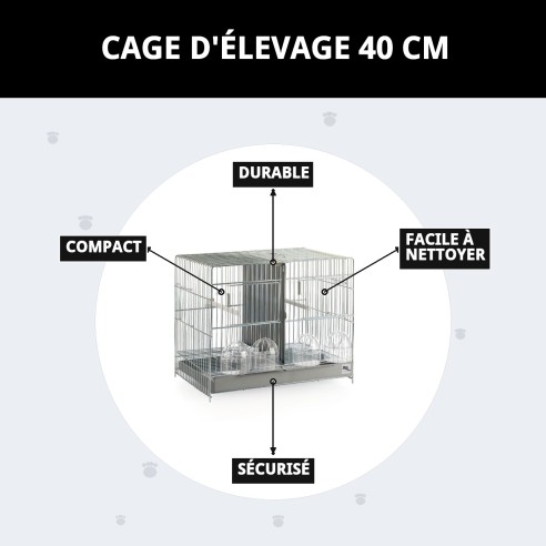 Jaulón de Cría 40 cm - Confort et Sécurité pour vos Animaux de Compagnie