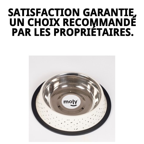 Bol en Acier Inoxydable Moly 16 cm - Antidérapant