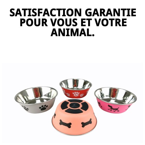 Bol anti-dérapant en acier Draw 14,5 cm pour chiens.
